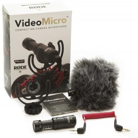 Rode VideoMicro UPPER PREMIUM Microphone With lyre Shoe Mount,TRS Patch ...