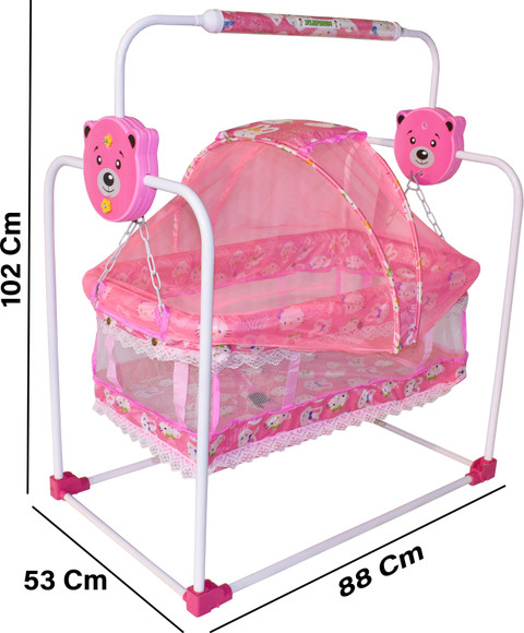 FLIPZON Baby Swing Cradle Jhula with Mosquito Net for New Born Baby (J10)  Bassinet