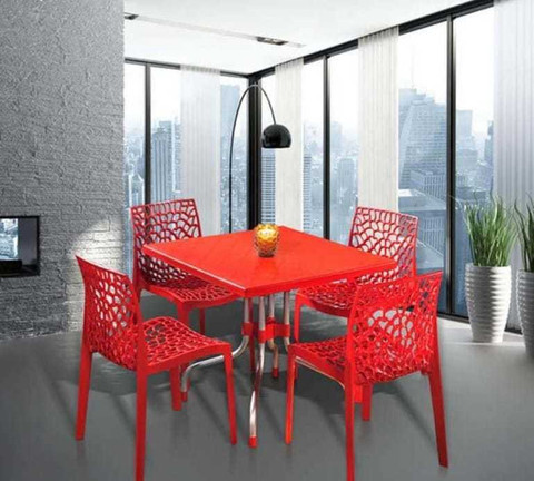 Supreme WEB RED SET OF 4 CHAIR FULLY COMFORT nd weight bearing
