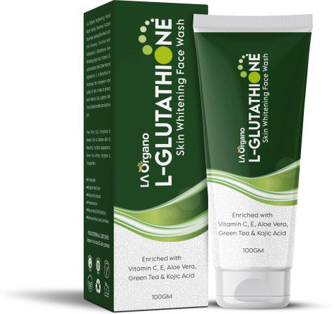 LA Organo L-Glutathione Skin Whitening & Brightening enriched with Kojic  Acid & Green Tea Face Wash