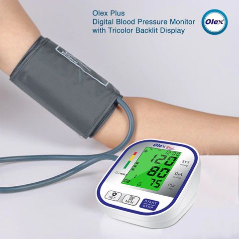 Simplex Bp Monitor OLEX Plus Digital BP Monitor with Tricolor Backlit display, Carry Bag ...