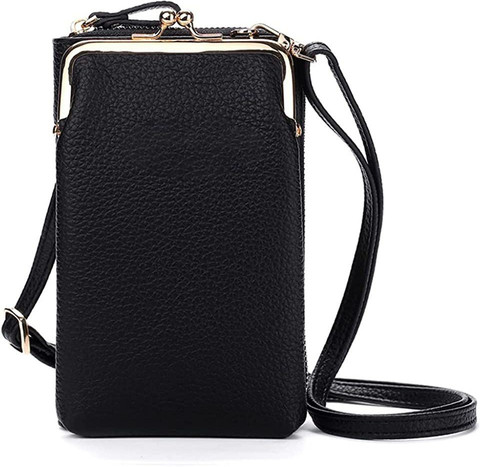 PALAY Black Shoulder Bag Women Crossbody Phone Bag Ladies Wallet