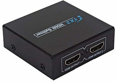 GIPTIP 1x2 HDMI Splitter, Ports HDMI Splitter in Out, Supports 3D 4K  x 2K @30HZ Full HD 1080P, Support For TVs or Multi Monitor Adapter at Same 