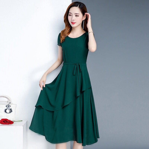GG FASHION Women Layered Multicolor Knee Length Dress Buy GG
