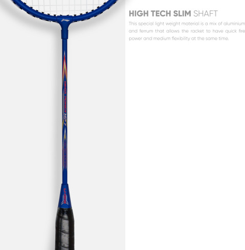 LI-NING Mega Power 7 Blue/Orange Strung Badminton Racquet (Pack of