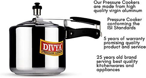 DIVYA Gold L Inner Lid Induction Bottom Pressure Cooker Price in