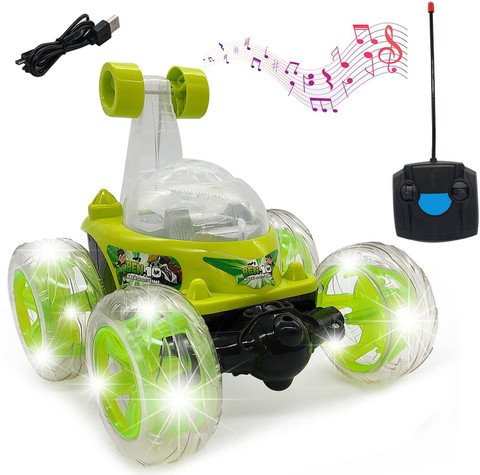 Urban Turtle Remote Control Rechargable 360 Degree Twisting Stunt Car with  Charger for Kids