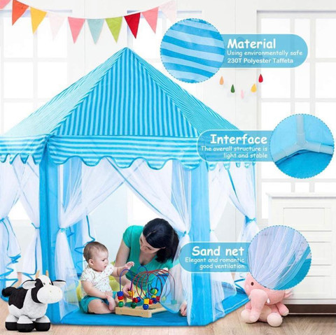 Kids Tent Blue Castle Tent Buy Baby Moo Kids Blue Playtime