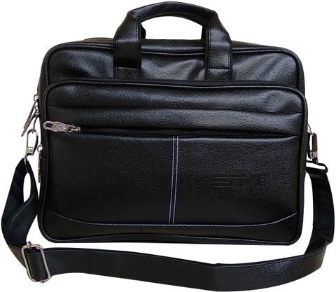 SM BAGS Black Sling Bag Up to 14 inch Laptop messenger bag