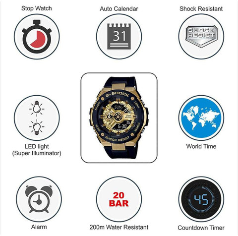 CASIO G-Shock G-Shock GST-400G-1A9DR Analog-Digital Watch