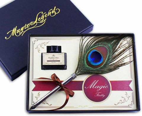 Levin Presents Legend Retro Style Feather Calligraphy Pen Set