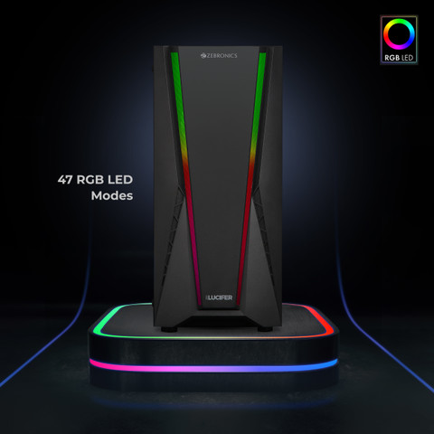 【Lucifer】 ZEBRONICS ZEB-870B-LUCIFER Mid tower Cabinet with USB 2.0 and USB