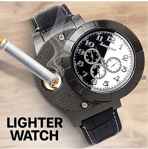 Huayue Watch Lighter In Perfect Gifting Box | 200 Time Play Ignition After  Battery Full Charged |Beautiful Gifting Box- Perfect Gift For Cigarette  Lovers