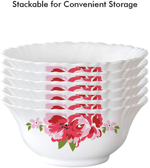 BOROSIL by Larah Pack of 35 Opalware SRR 35 pcs dinner set{{Dinner plate  10