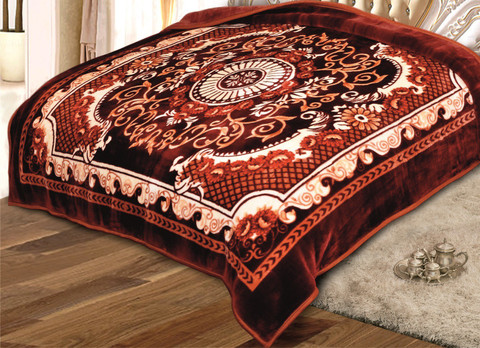 Signature Printed Double Mink Blanket for Heavy Winter