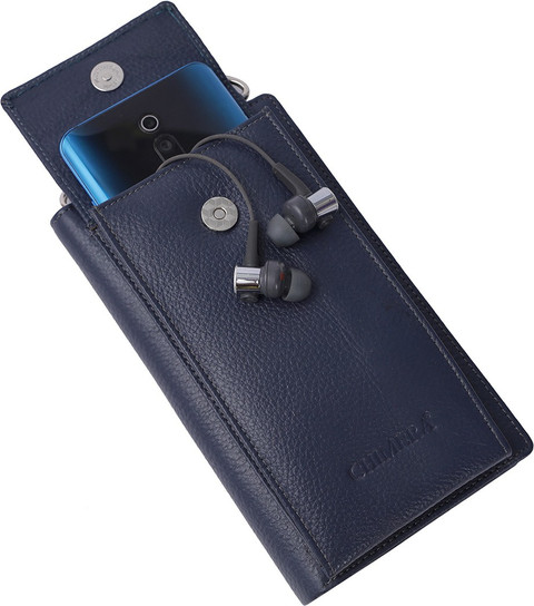 CHIMERA Blue Clutch Genuine Leather Sling wallet |Mobile Cell Phone Holder  Pocket wallet Hand Purse Clutch Cross Body Sling Bag for Women Blue Color