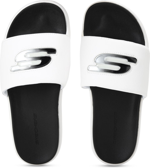 Shoes First Copy Versace Silver Slides First Copy Skechers Sliders