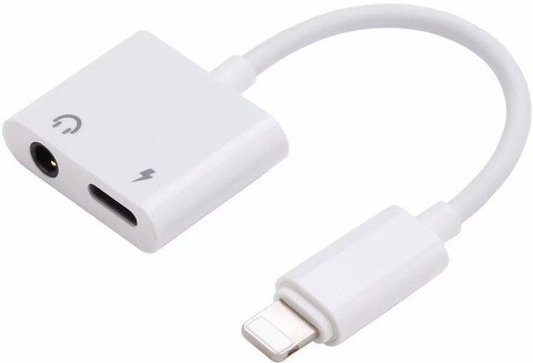 IMMUTABLE White Dual Ports Adapter 2in1 Aux; Headphone