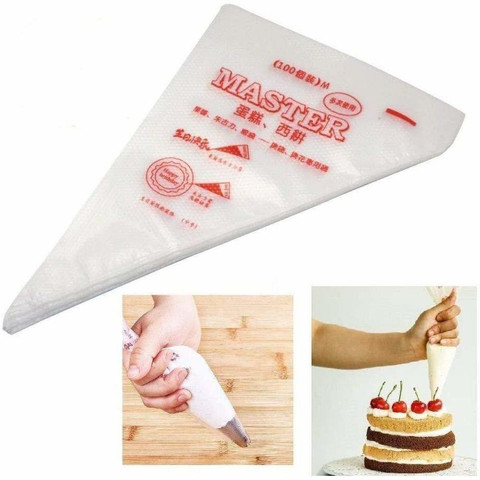 Naama Polythene Icing Piping Bags for Decorating Cream Cake Pastry