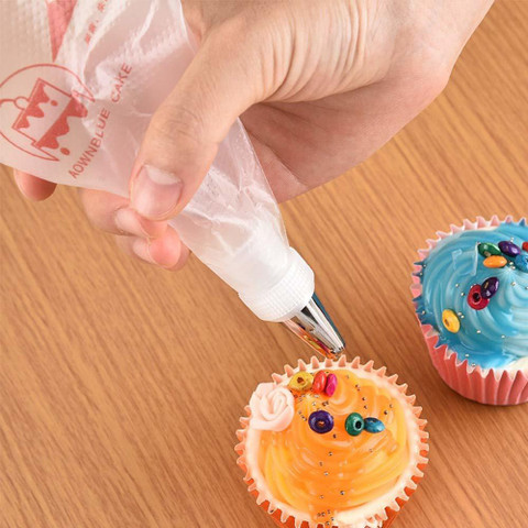 Naama Polythene Icing Piping Bags for Decorating Cream Cake Pastry Cupcake  200Pc Disposable Piping Bag