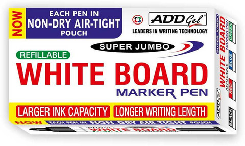 Add Gel White Marker Ink Add Gel JWB-BK-PK20 JUMBO