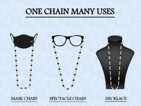 Heddz Spectacle Lanyard String for Eyewear Frames, Specs, Reading Glasses,  Sunglasses Beads Stainless Steel Chain