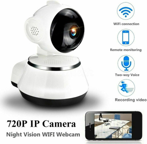 Bzrqx V380 Pro WiFi Wireless HD Indoor Outdoor CCTV Camera for Home/Office  Security Camera White 64gb SD Card Supported Security Camera