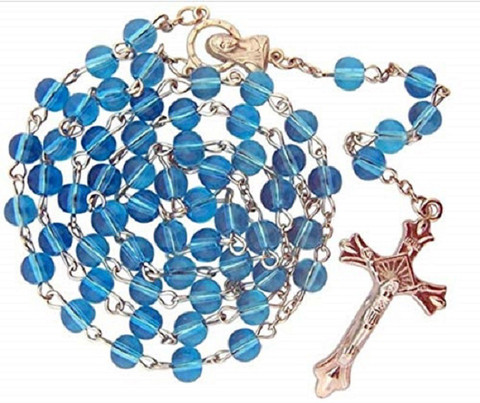 CResha Jesus Cross Catholic Rosary Beaded Christian Pendant Locket