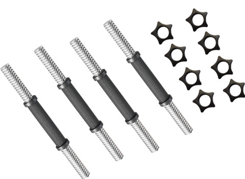 Gym Insane 14 INCH Strong Heavy Duty Adjustable Dumbbell Rod with plastic  Nuts Weight Lifting Bar