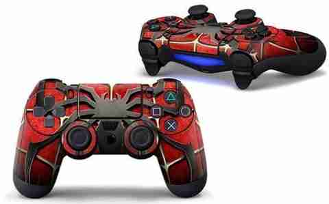 Skinny PS4 Controller Designer 3M Skin for Sony PlayStation PS4 Slim  Ps4 Pro DualShock Remote Wireless Controller Spider-Man (Black Red), 