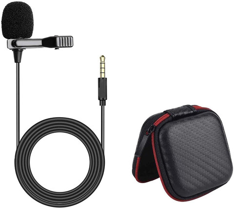 MOBSPY Clip Microphone For Collar Mic for Voice Recording  Lapel Mic Mobile, PC, Laptop, Android Smartphones, DSLR Camera Microphone 