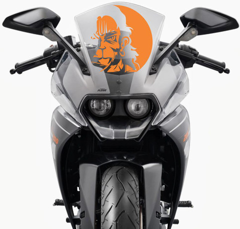 Decoration Designs 14 cm Angry Hanuman Sticker For Bike Cars