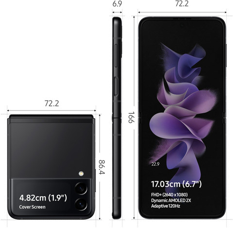 au Galaxy Z Flip3 ファントムブラック 128GB SCG12 【公式通販】