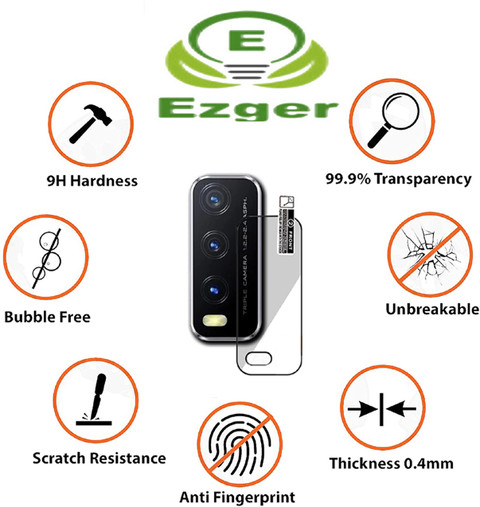 EZGER Back Camera Lens Glass Protector for VIVO Y20, VIVO Y20I