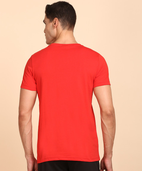 PUMA Solid Men Round Neck Red T-Shirt - Buy PUMA Solid Men
