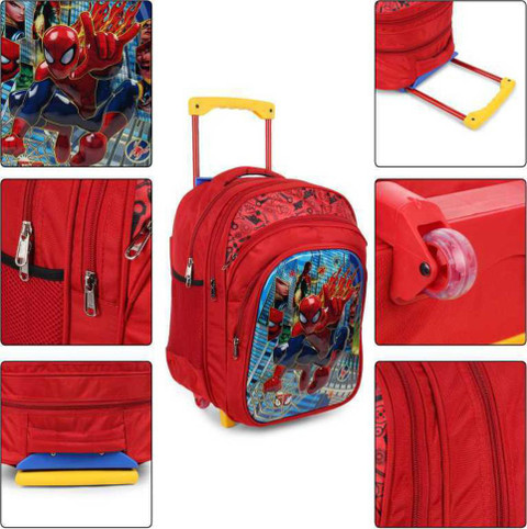 Skyrun Medium 30 L Backpack Stylish girls boys School Trolley Bags RED  (RED) 30 L Trolley Laptop Backpack