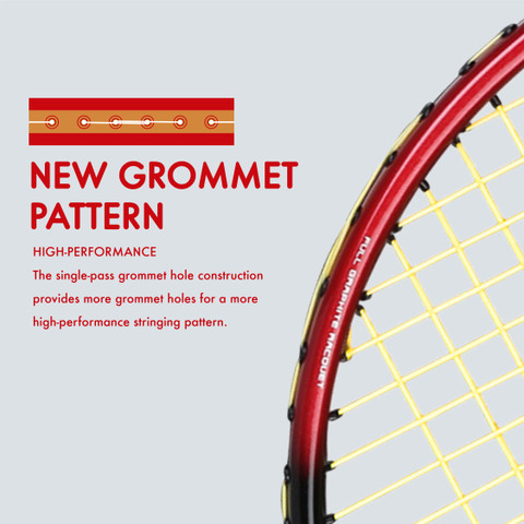 Yonex Astrox Smash Badminton Racquet (Black Flash Red, G4