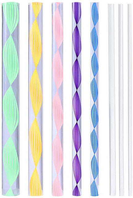 Levin Mandala Art Tool Set of Pcs Colorful Acrylic Flat Head Twisted  Stick/Rod in Assorted Sizes for Nail Art, Dot Painting, DIY Kit