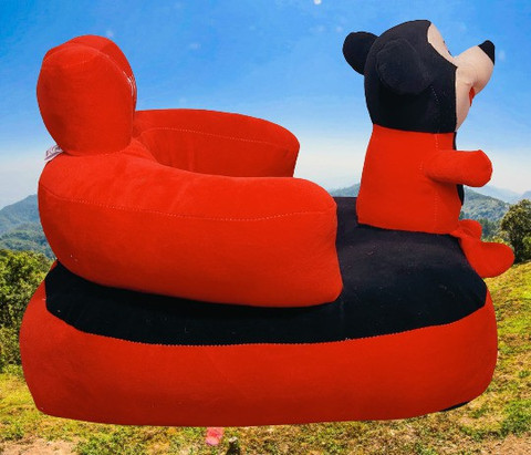 ToyHub Mickey Shape Soft Plush Cushion Baby Sofa Seat or Rocking
