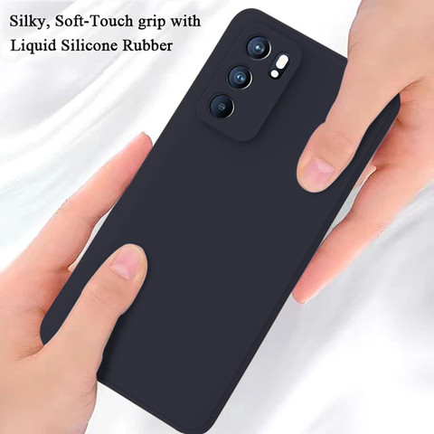 Cover Blu Notte Oppo Reno 6 | Custodia Silicone Rigido Glamour