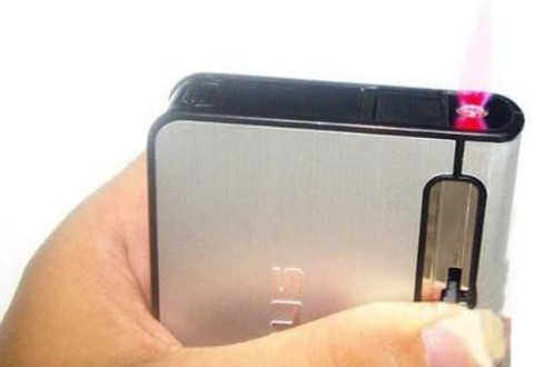 cigarette case with lighter flipkart VIOVI Focus Pioneer Grey Portable for 84mm Long King Size Cigarette Pocket Lighter Price in India Peshkar Lighter With Cigarette Case