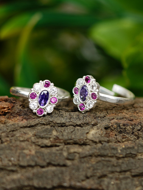 SHUBHAM JEWELLERS set of bichiya Spiral and Stones Studded With