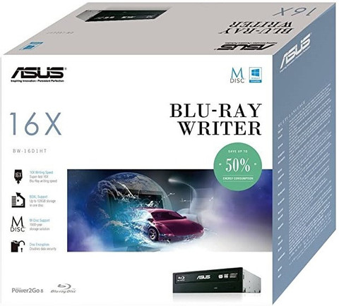 ASUS BW-16D1HT PRO Ultra-fast 16X Blu-ray Burner Blu-Ray