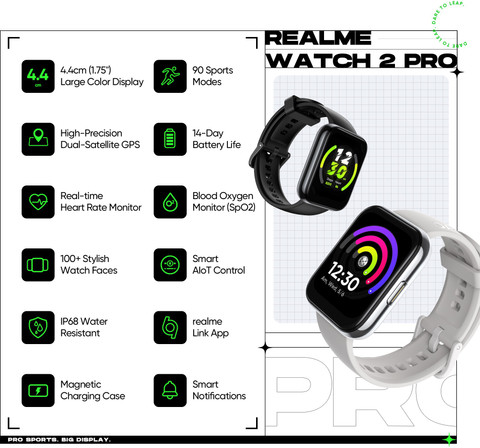 realme Smart Watch Pro HD Display Dual Satellite GPS