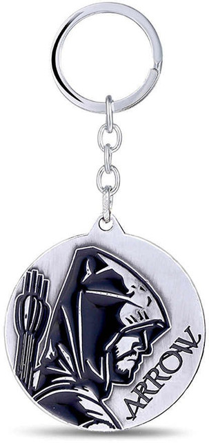 RVM Toys Green Arrow Keychain Oliver Queen Grey Double Side Key