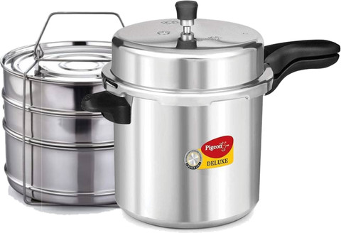 Pigeon Deluxe 10 L Cooker with Suitable Stainless Steel Cooker