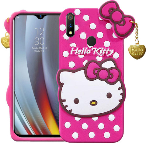 Wowcase Back Cover for Realme Pro, Cute Hello Kitty Case, Soft