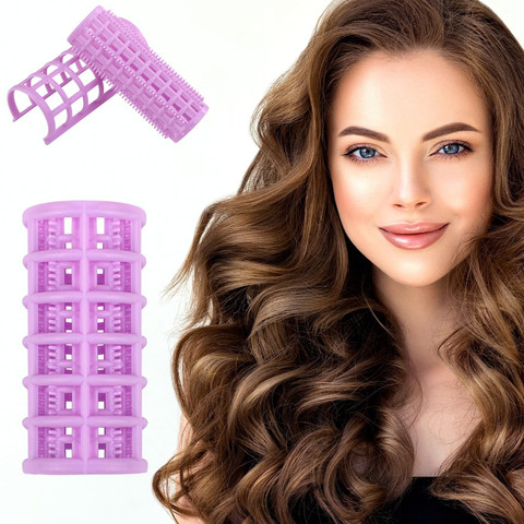 Nyamah sales Plastic Hair Roller No Heat Hair Curlers Salon Hairdressing  DIY Curling Tool for Women Self Grip Snap on Rollers for Salon Multicolor 