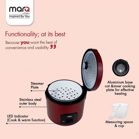 MarQ by Flipkart Deluxe Electric Rice Cooker with Steaming Feature