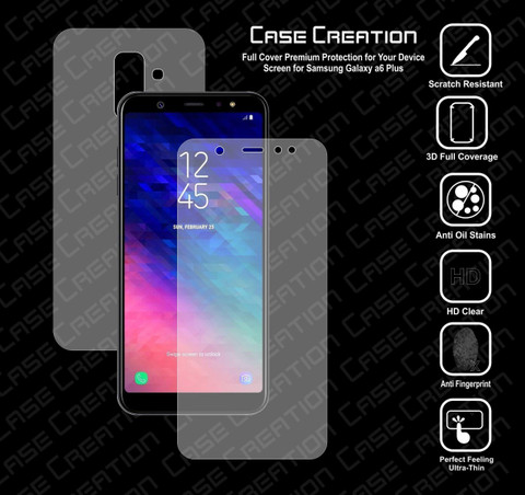 CASE CREATION Front and Back Screen Guard for New Samsung Galaxy A6 Plus  (2018)